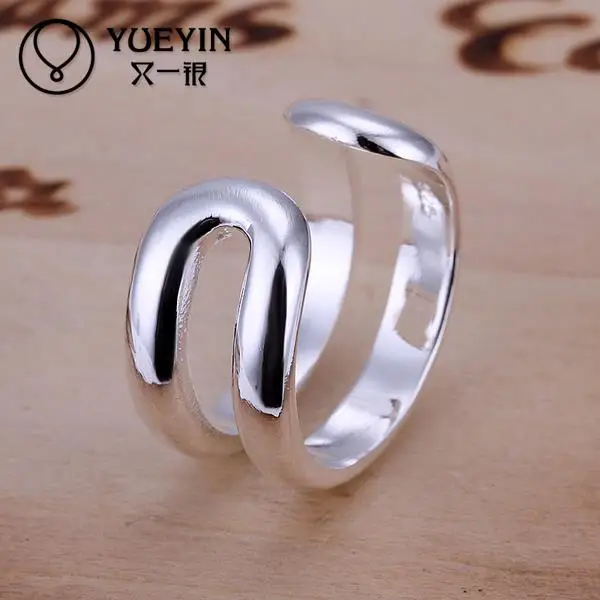 Fedi nuziali color argento all'ingrosso per gioielli da sposa di fidanzamento da donna Super offerta brillante di alta qualità - immagine 4