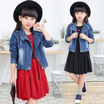 

Korean Fashion Kids Baby Girls Cotton Long Sleeve Dress Children Casual Clothes Kids Girls Denim Jacket and Dresses