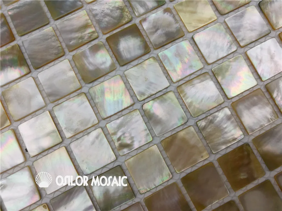 Натуральный желтый mother of mosaic плитка раковина мозаика для ванной комнаты и кухни