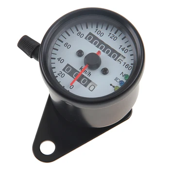 

POSSBAY Motorcycle Dual Odometer Speedometer Gauge LED Backlight Signal Light Motocross Digital Odometer Fit Universal Bike