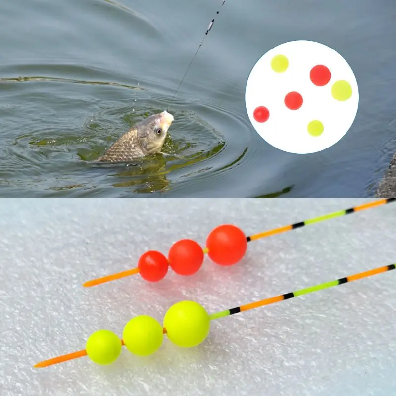 

100 Pcs/Set Fishing Float Bean EVA Foam Bead Bobber Ultralight Attractive Indicator Casting Fishing Tackle Accessories 6/7/8mm