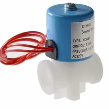 Нормально закрытый 1/" NPT внутренняя резьба PP Пластик Электрический Солнечный воды на входе air Масляный Соленоидный клапан DC12V/DC24V/AC110V/220 В