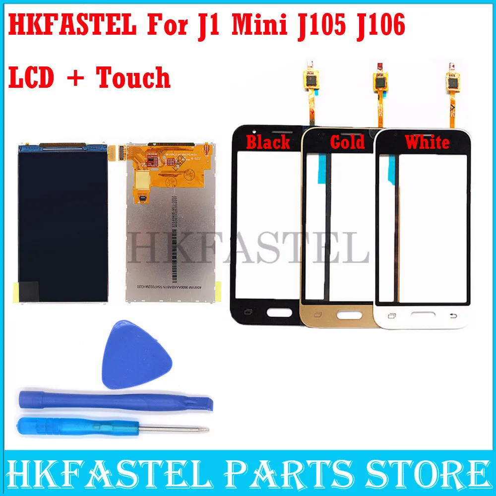 HKFASTEL LCD + Touch для Samsung Galaxy Duos J1 Mini J105 SM-J105F Prime J106 сенсорный экран дигитайзер Переднее