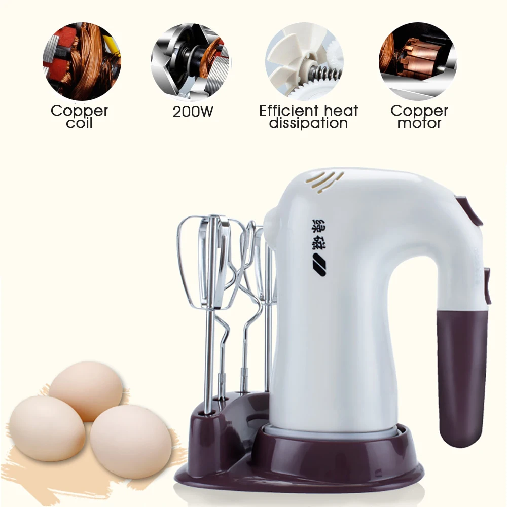 

200W 5 Speeds home Electric Handheld Blender Stainless Steel Egg Whisk Kitchen Mixer Beaters Beater Fit Juice Pudding Cream