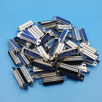 

50Pcs DB25 Male Two Row 25Pin Wire Solder DIY Plug Parallel Interface Connector