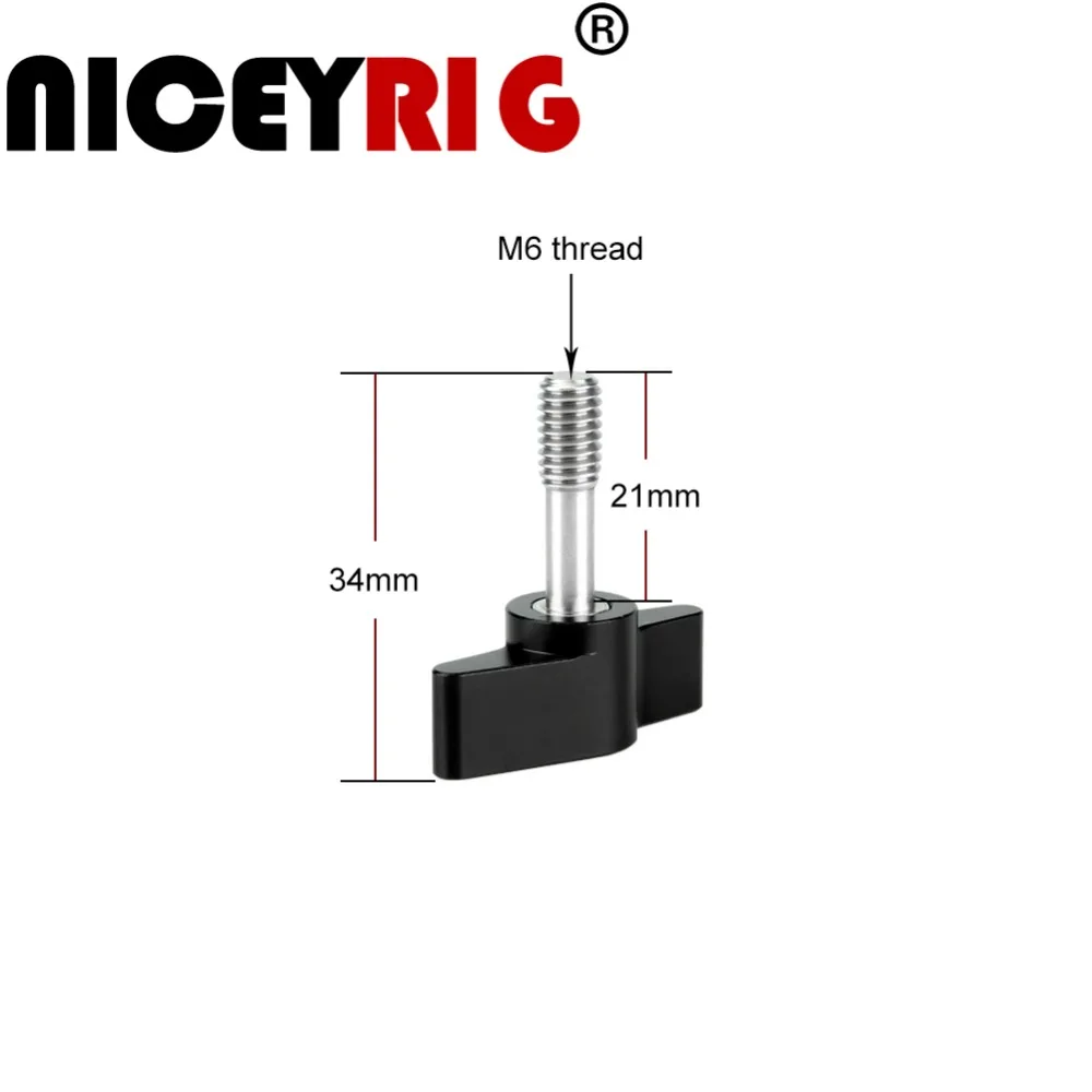 NICEYRIG ручная винтовая установка M6 винтовая гайка для ручки камеры ручка для сыра ручной DSLR камеры Наплечная установка(упаковка из 1 шт