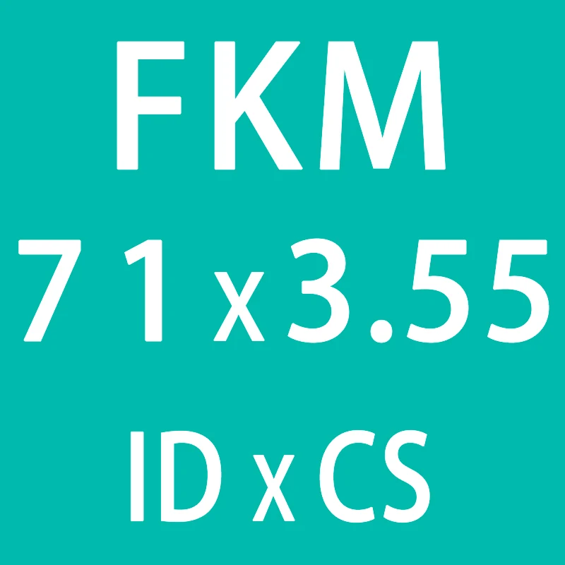 Резиновое кольцо зеленый FKM уплотнительное кольцо 3,55 мм Толщина ID54.5/58/63/65/70/71 мм каучук o-образный кольцо уплотнение прокладка кольца масла топлива шайба - Цвет: ID71mm
