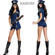 DJGRSTER костюмы на Хэллоуин для женщин, костюм полицейского для косплея, сексуальная полицейская униформа, женский костюм, наряд для выпускного, топ+ шорты+ Кепка
