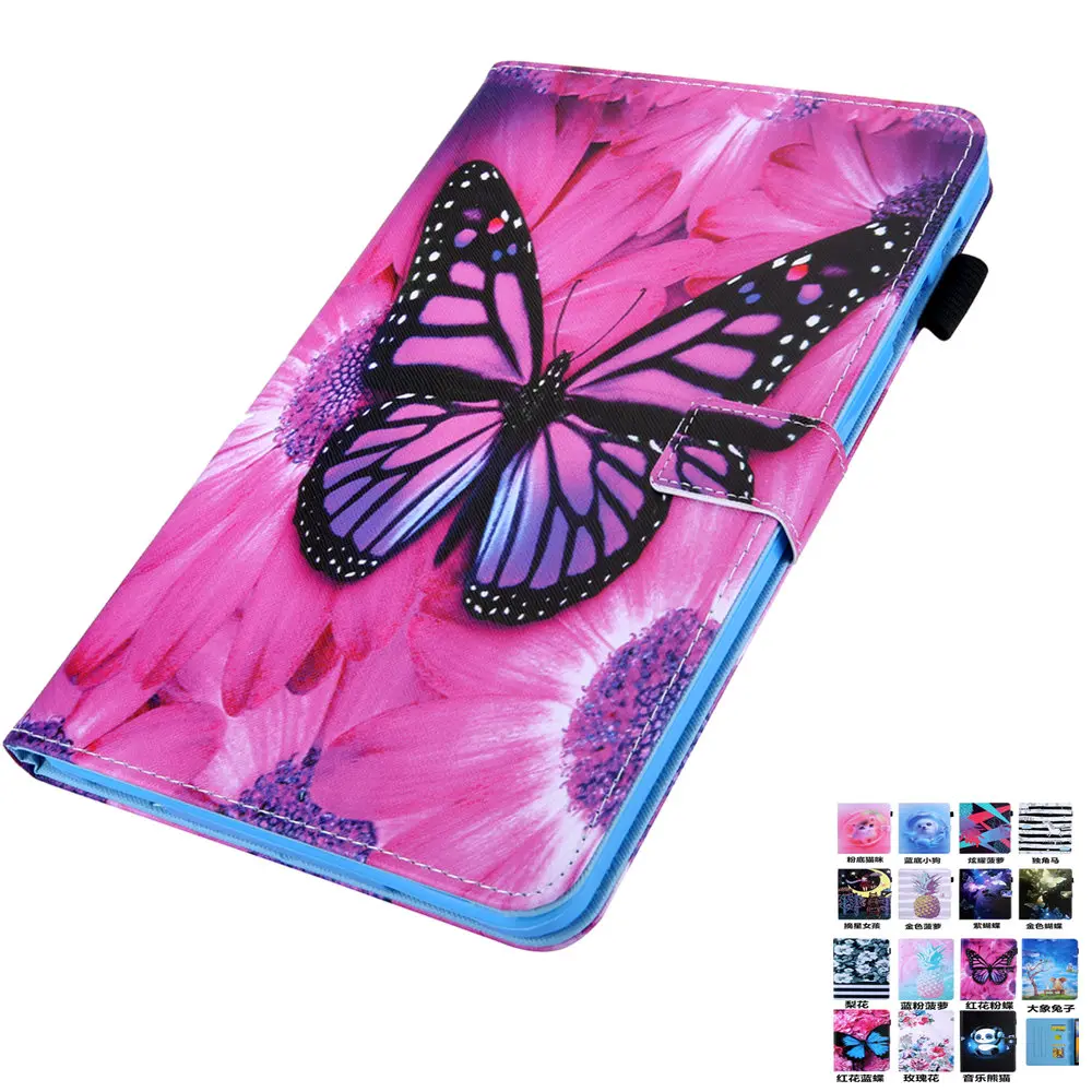 

Painted Flip Stand Leather Cover Cartoon Case For Samsung Galaxy Tab S5e 10.5 T720 T725 SM-T720 SM-T725 Tablet Sleeve Bags Funda