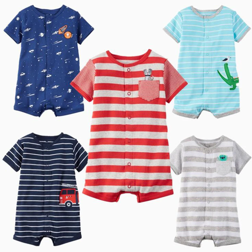Baby boys onesies short sleeves fart clothes 0 2 years old newborn baby
