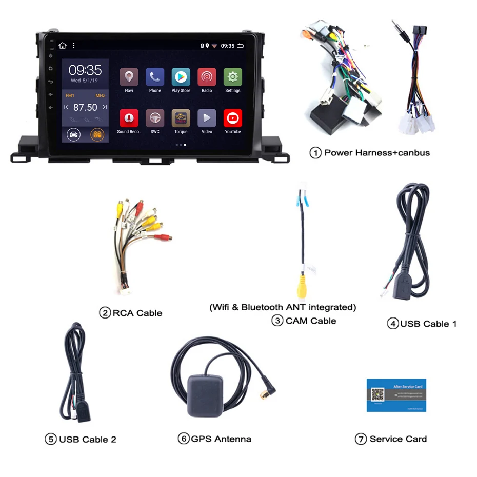 Sale 10.1inch 2.5D IPS HD multi-touch screen Android8.1 2G RAM 32G ROM NAVI with BT USB WIFI SWC For Toyota highlander 2015-2018 2