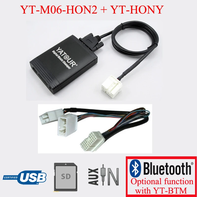  Yatour estéreo USB para automóvil SD AUX MP3 interfaz para Acura Honda Accord radios con sistema de