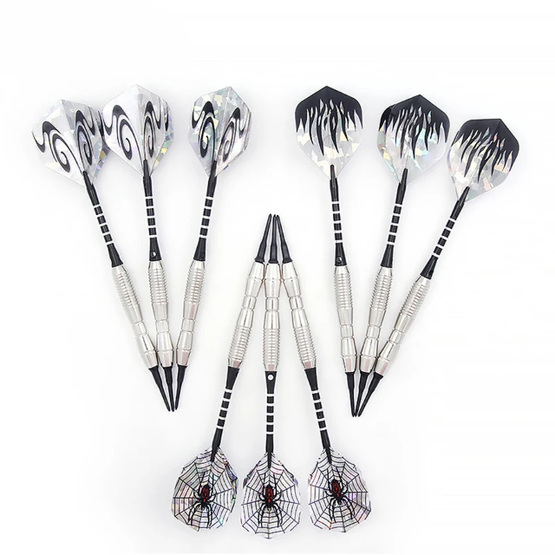 

Professional Silver Darts Soft Tip 18g 9pcs/set 155mm Electronic Soft Dart Accessories Set Plastique