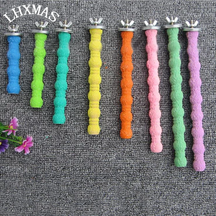 

2017 Colorful Bird Parrot Perch Bird Toys Wood Bird Stand For Cockatiel Parakeet Bird Cage Accessories D652