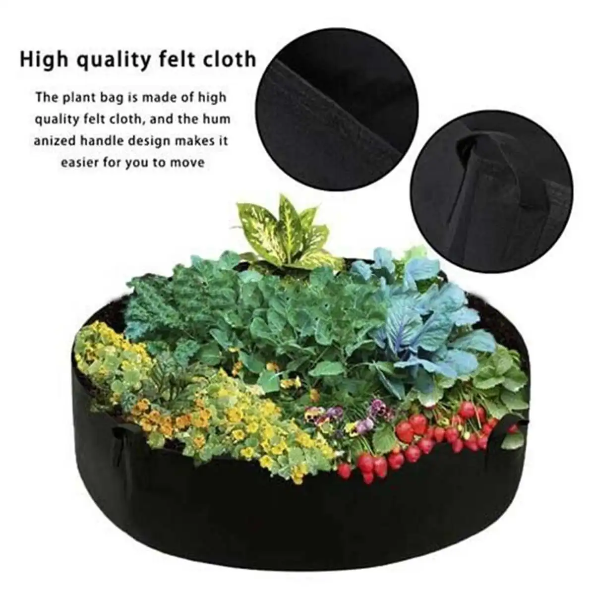 Садовая приподнятая растительная кровать цветочный горшок повышенная коробка для овощей рост посевов сумка круглый посадочный контейнер садовые сумки горшок для рассады