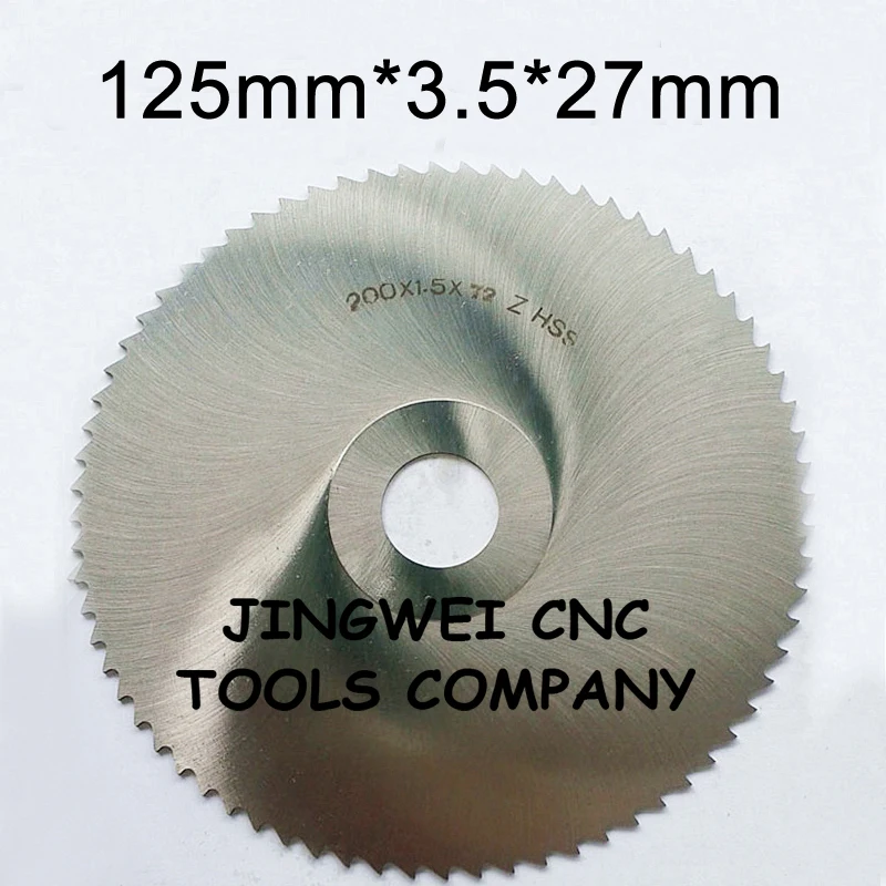 HSS circular slitting saw blade milling cutter 125mm out dia * 3.5mm