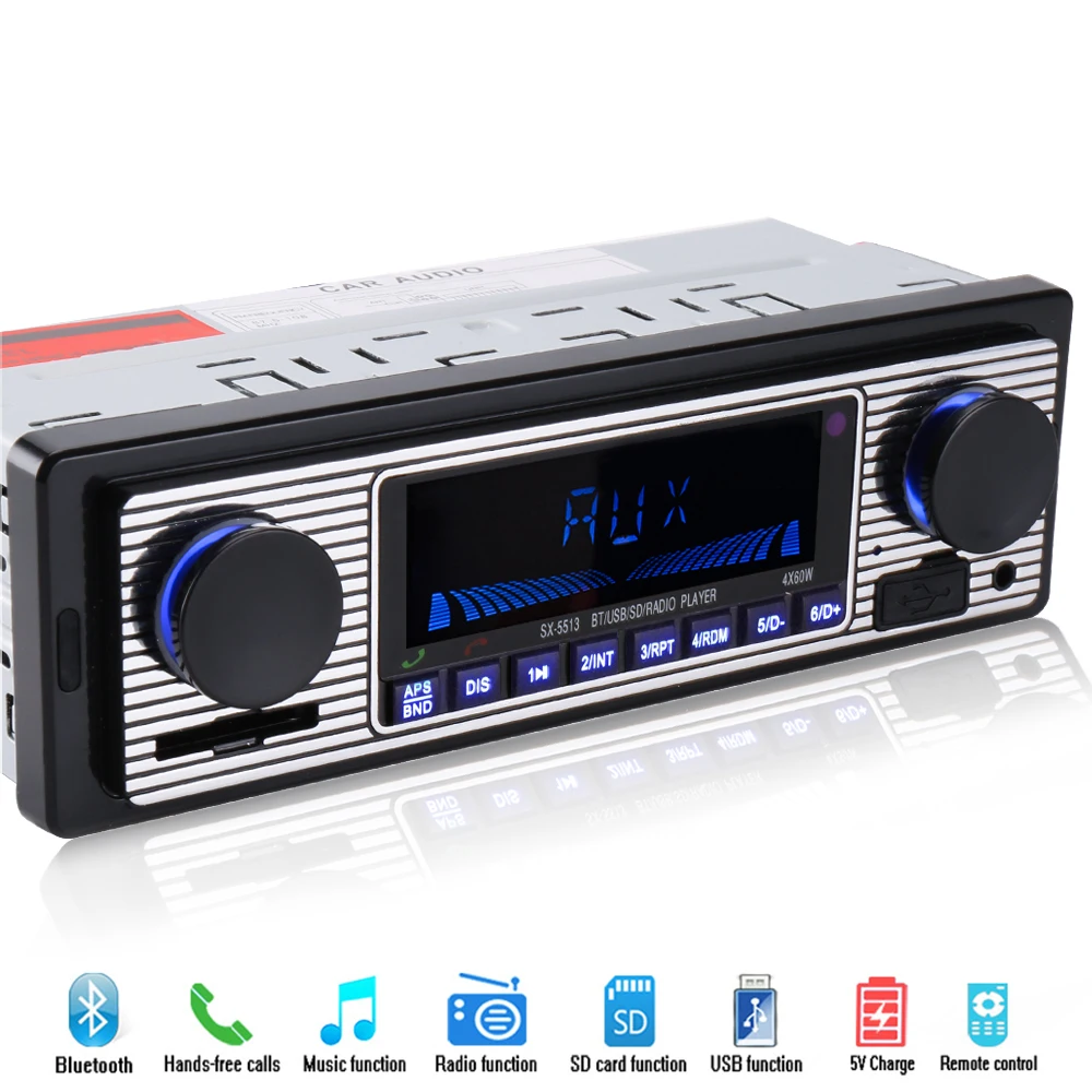 12V Bluetooth Car Radio Player Stereo FM MP3 USB SD AUX