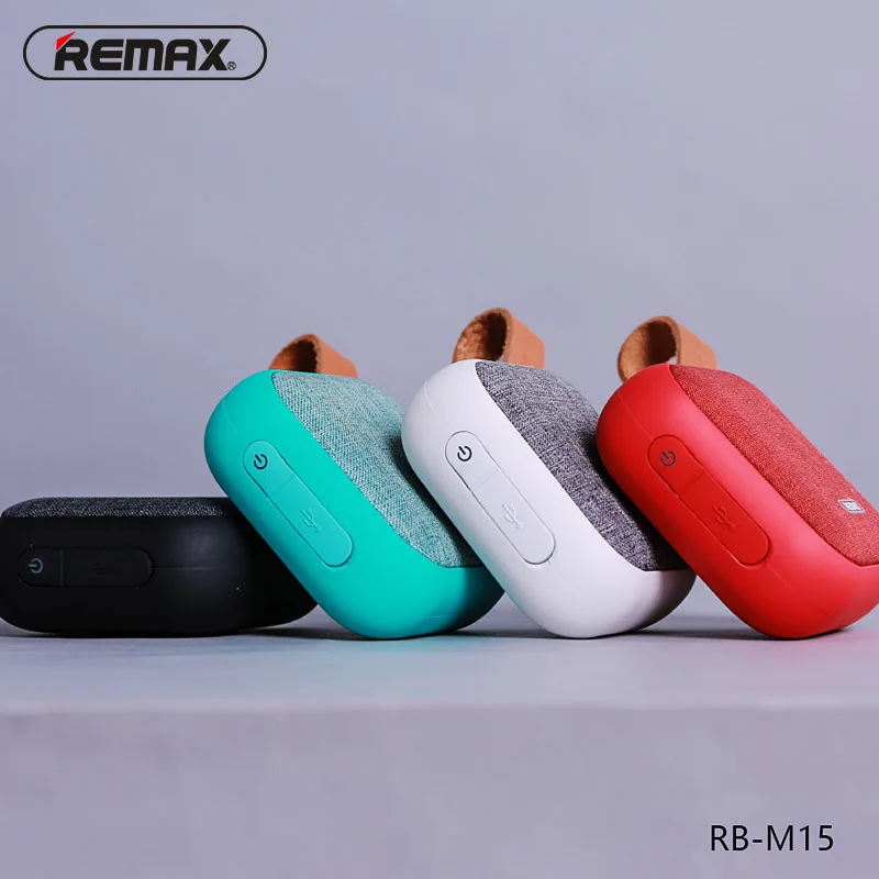 Портативные тканевые bluetooth колонки Remax с поддержкой tf карты NFC подключения