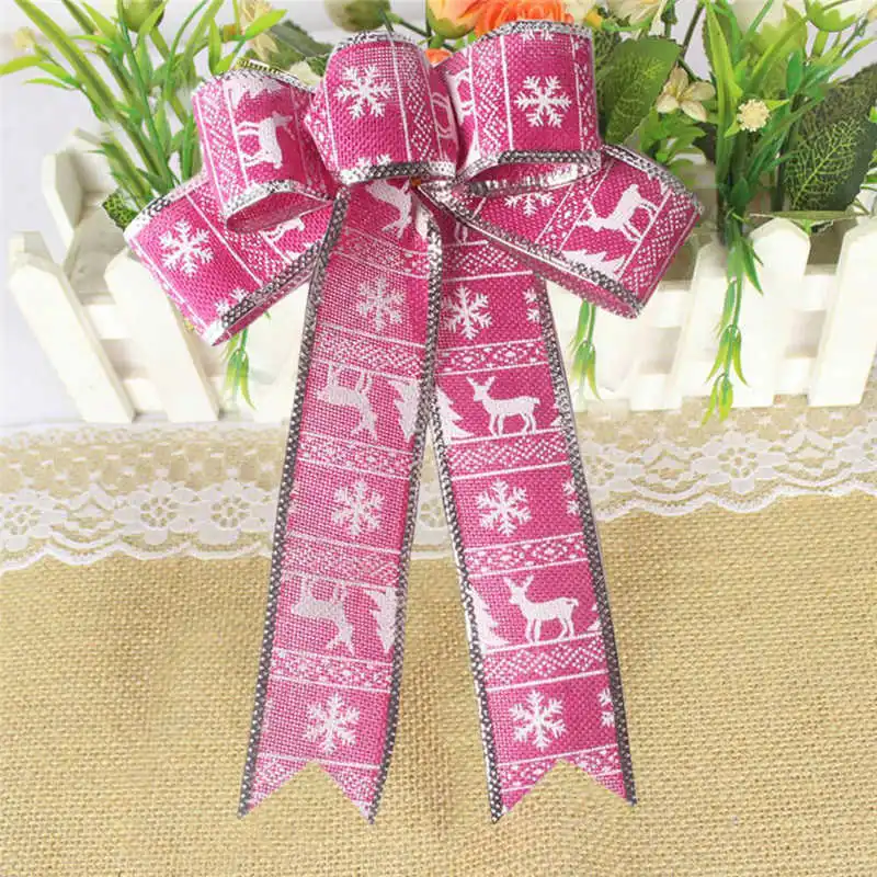 2018 hot Romantic Rosette Hanging Charm Ribbon Party Decoration Christmas Tree Ornament free shipping #2o24 (4)