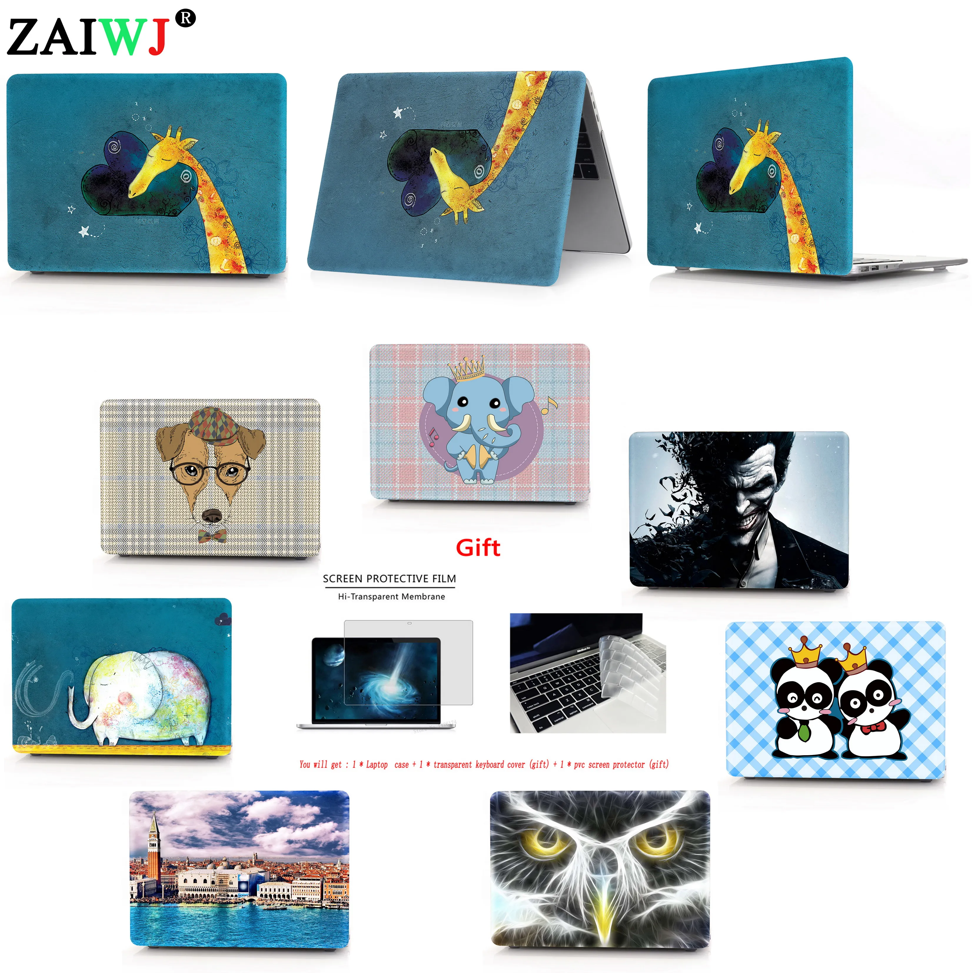 Новинка 2019 ZAIWJ сумка для ноутбука чехол MacBook Air Pro retina 11 12 13 15 Mac 3 4 дюймов с сенсорной