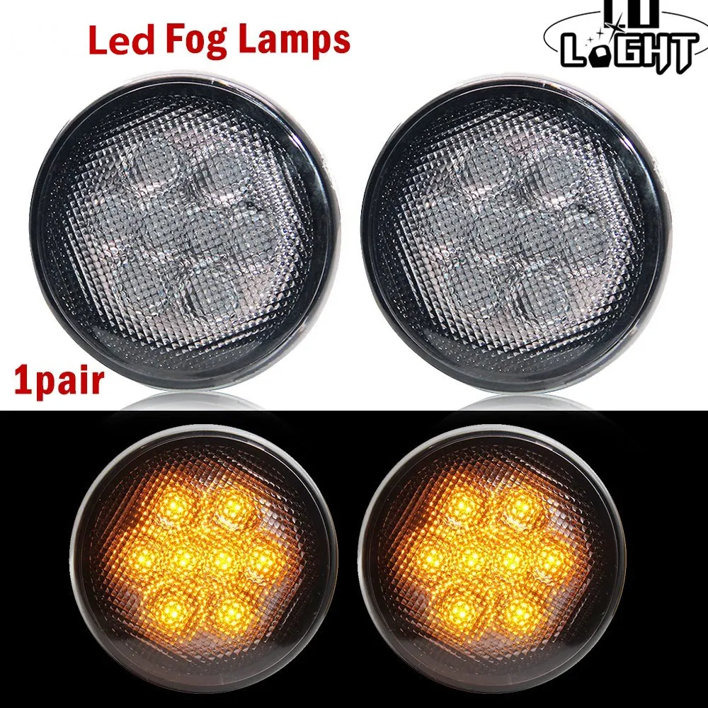 

CO LIGHT 1 Pair Turn Signal Lights 1W 2000K 3.4'' Amber Color DC 12V Round Waterproof Fog Lamp for Jeep Wrangler 2007-2015 Year