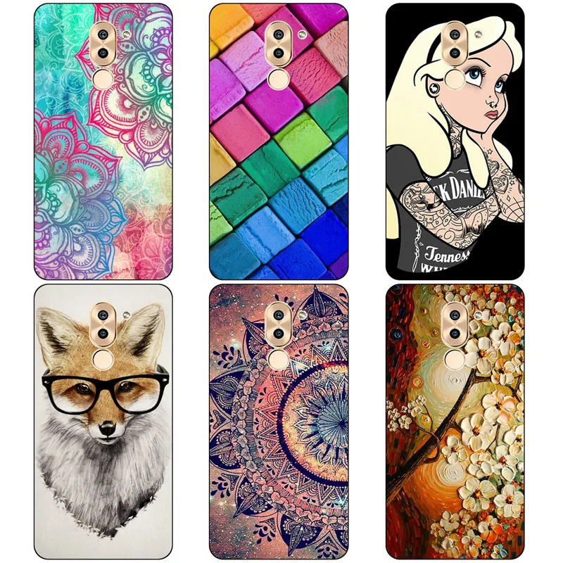 

For Huawei Honor 6x Case Soft Silicone Back Black Cover for Huawei Honor 6 X GR5 2017 TPU Phone Cases For Huawei Honor 6X Bag