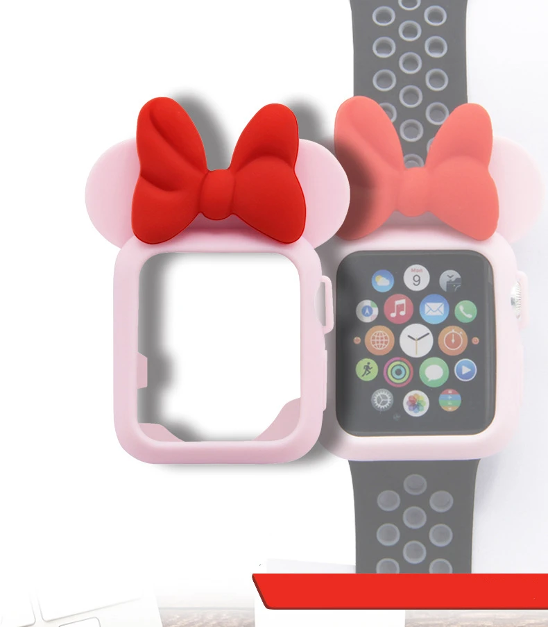 Чехол KLFS для Apple силиконовый чехол с бантом iWatch 4 3 2 1 38 42 40 44 мм|Ремешки часов| |