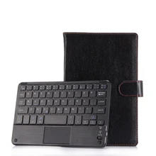 Роскошный кожаный чехол с клавиатурой Bluetooth для iPad, IOS, Android, Windows, Tablet PC, Универсальный 7-10 дюймов, чехол-подставка с тачпадом