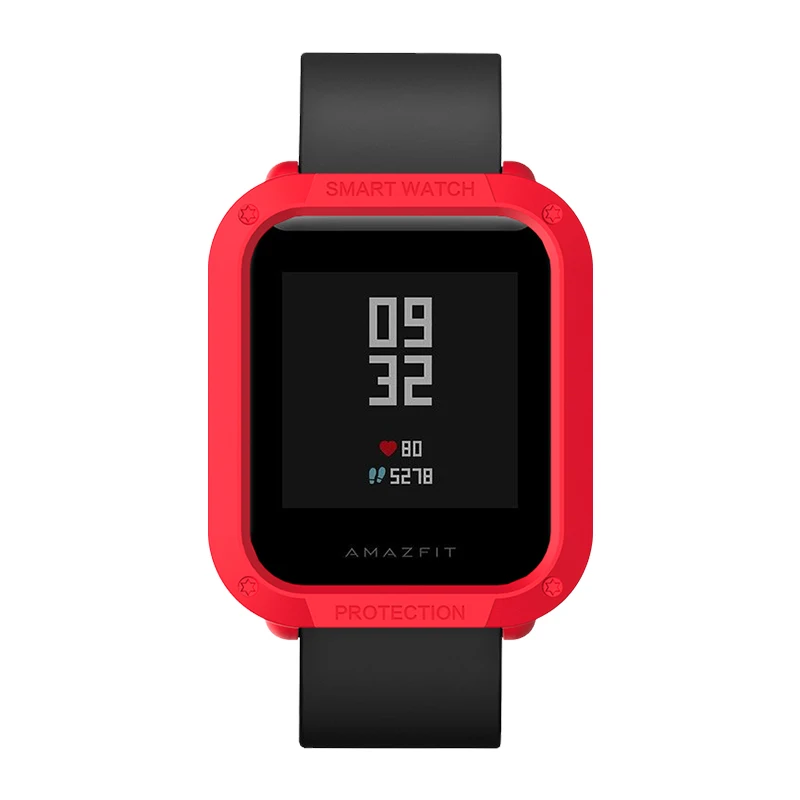 Чехол для часов SIKAI PU для Xiaomi Bip BIT PACE Lite Youth Watch Cover Военная защитная оболочка для часов Huami Amazfit Bit - Цвет ремешка: Red