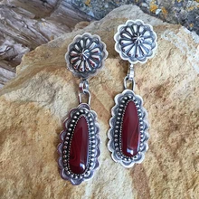 Vintage nueva moda pendientes de gota grande de resina para mujeres bohemio redondo geométrico colgante pendiente Metal para fiestas Brincos joyería Z3J671