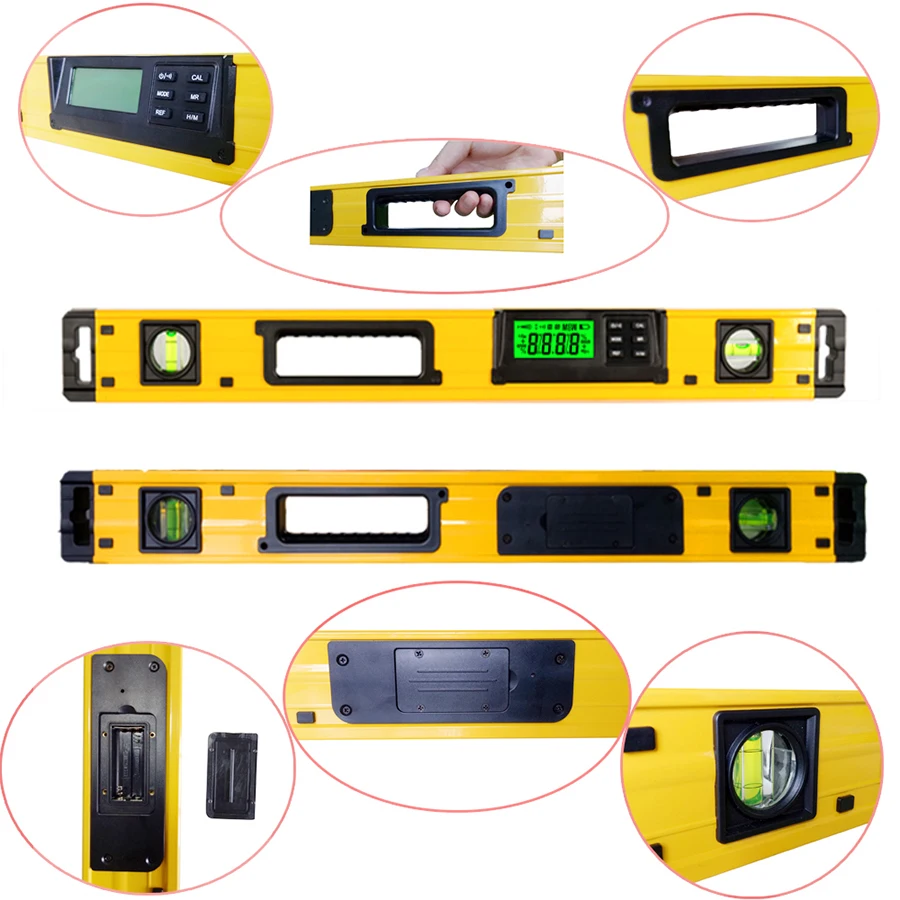 24 Inch Protractor Digital Spirit Level IP54 Dust and Waterproof