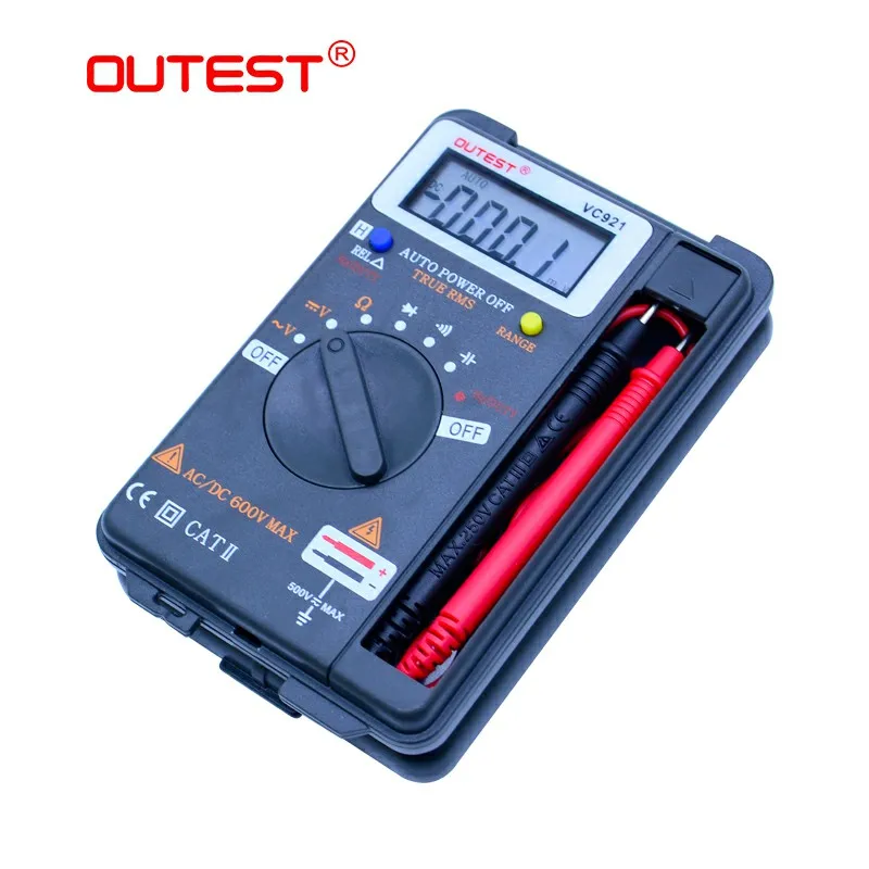 Goede OUTEST VC921 3 3 4 DMM Geïntegreerde Persoonlijke Handheld Pocket Mini Digitale Multimeter capaciteit weerstand frequentie tester