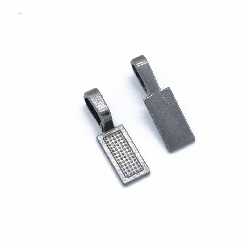 60pcs Glue-On Jewelry Bails - Rectangle Pad Settings For Cabochons In 3 Colors