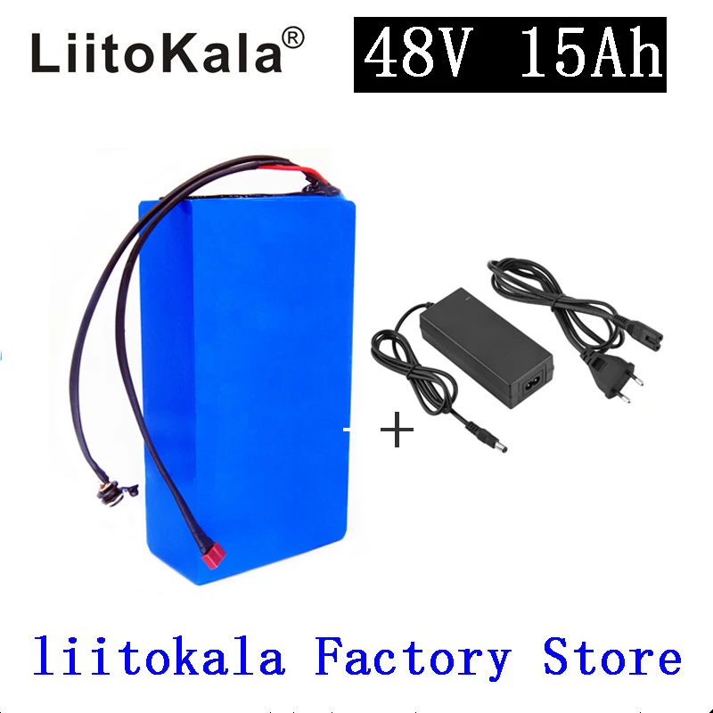 

LiitoKala 48v 15ah 48V battery pack 48V 15AH 1000W Electric bicycle battery 48V15AH Lithium ion battery 30A BMS and 2A Charger