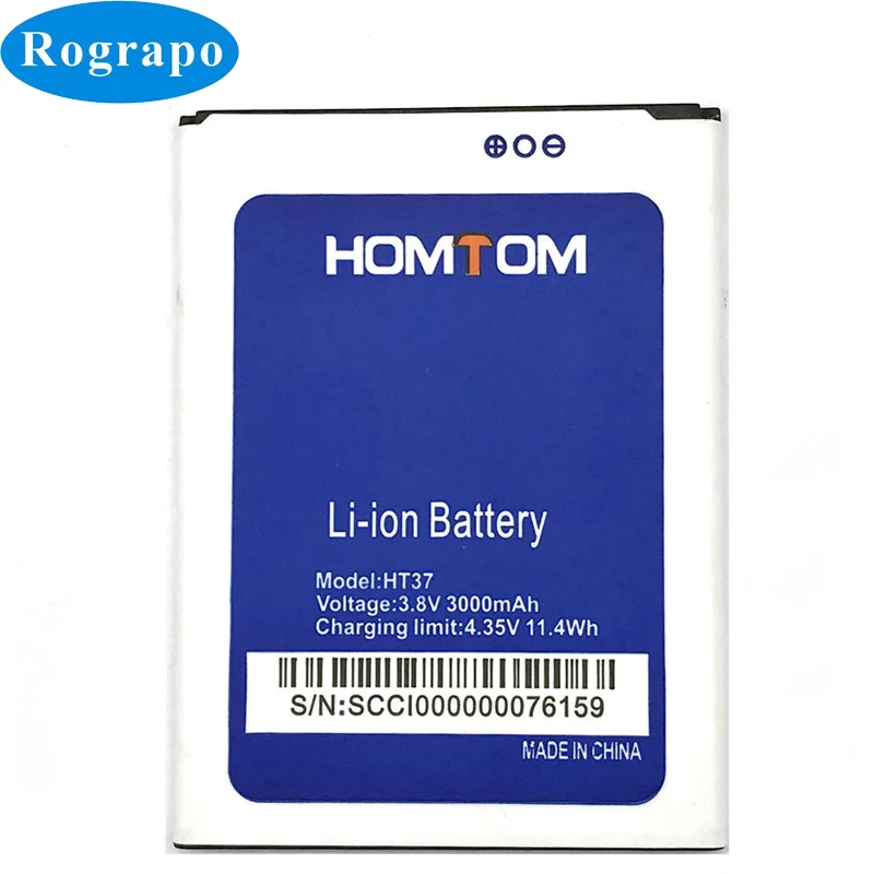 

New 3000mAh HT37pro High Quality Replacement Battery Baterij Batterie For Homtom HT37 / HT37 Pro Mobile Phone Accumulator