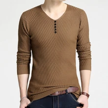Новые свитера мужские повседневные боты крутой дизайн осень зима горячая распродажа Pull Homme однотонный вязаный мужской свитер модная одежда
