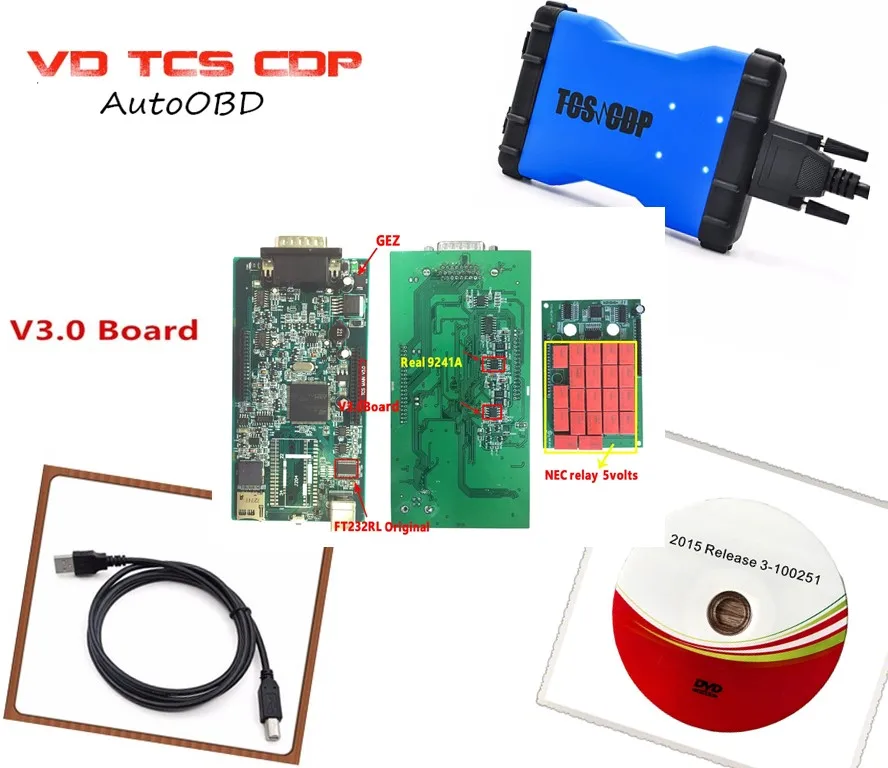 Новейший VD TCS CDP PRO QualityA + 2016R0 Бесплатная активация лучший V3.0 зеленая доска Авто