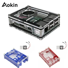 Чехол для горячей Raspberry Pi 3B + Высокое качество оптовая продажа 9 слоев 3 вида цветов акриловая коробка чехол с охлаждающим вентилятором Raspberry ...(China)