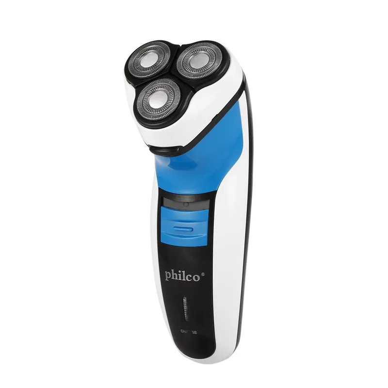 philco Portable Rechargeable Cordless Safety Men's Electric Shaver Washable Face Care Razor Triple Heads Shaving Machine