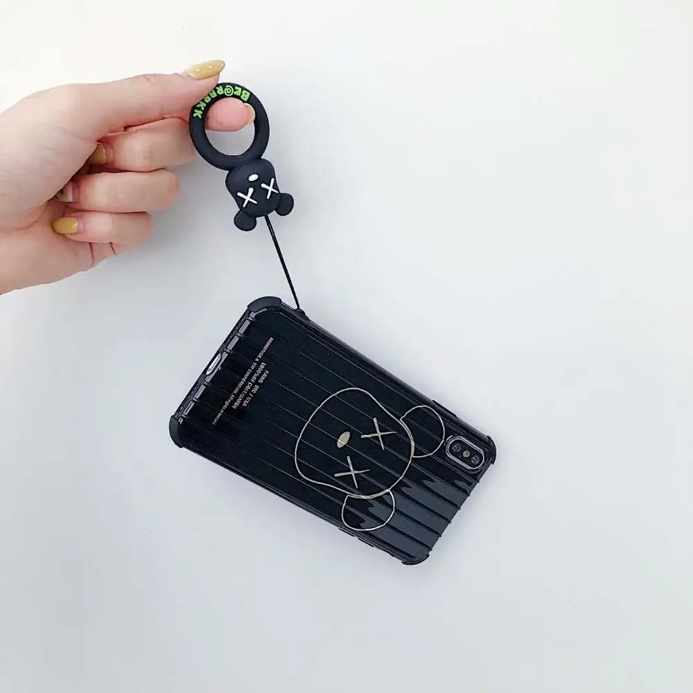 Универсальный силиконовый ремешок для ключей, ремни для телефонов, брелоки для мобильных телефонов, брелоки, кольца для пальцев, Мультяшные Аксессуары для мобильных телефонов