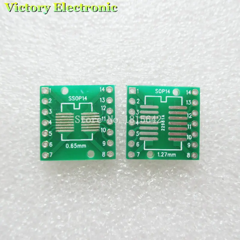 20 шт./лот SOP14 SSOP14 TSSOP14 to DIP14 Pinboard SMD To DIP Adapter 0 65 мм/1 27 мм до 2 54 Pin Шаг печатной платы |