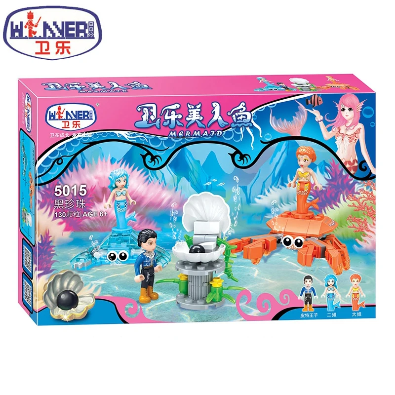 

Winner 5015 Mermaid Series Black Pearl Building Blocks Educational Toys Bricks Develop Imagination Children's Holiday Gifts