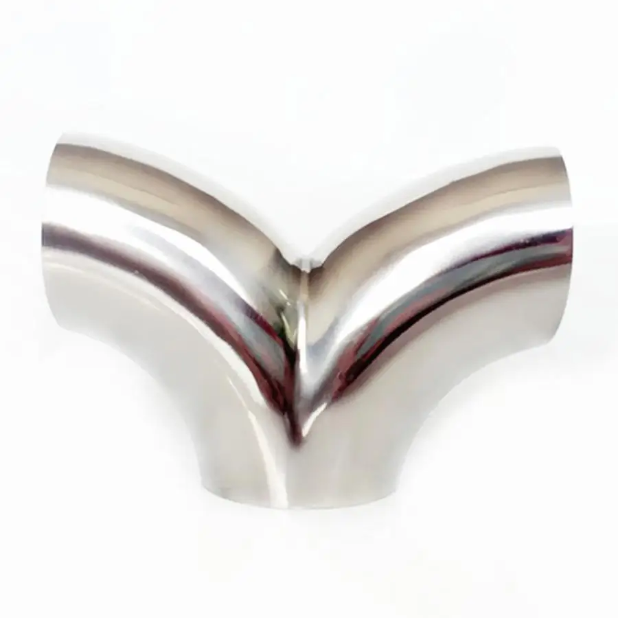 

32mm 1.25" Pipe OD Butt Welding Y-Shaped Elbow 3 Way SUS 304 Stainless Sanitary Fitting Spliter Homebrew Beer Wine
