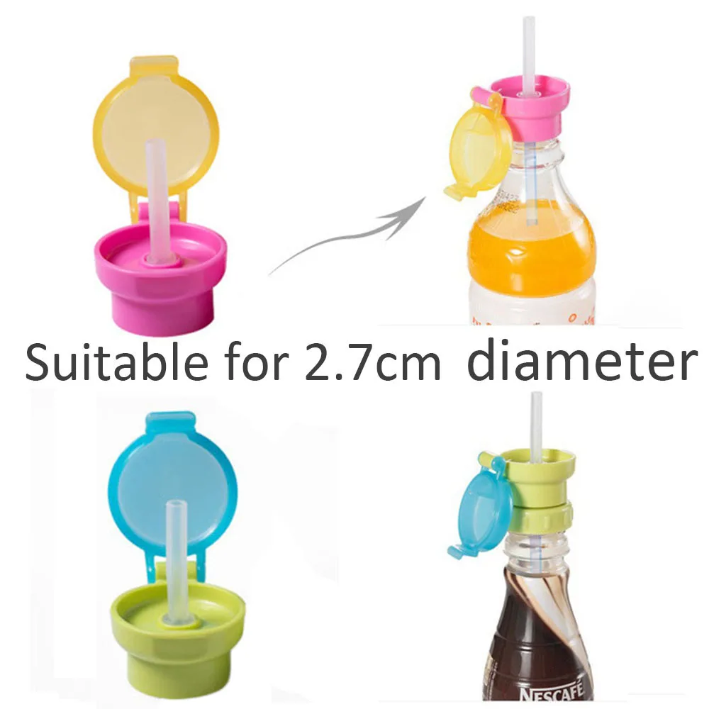 

1PC Nice Portable BPA Free Spillproof Choking-preventing Cup Cover Safe Drinking Tube Bottle Cap Straw Cover for Kid Children