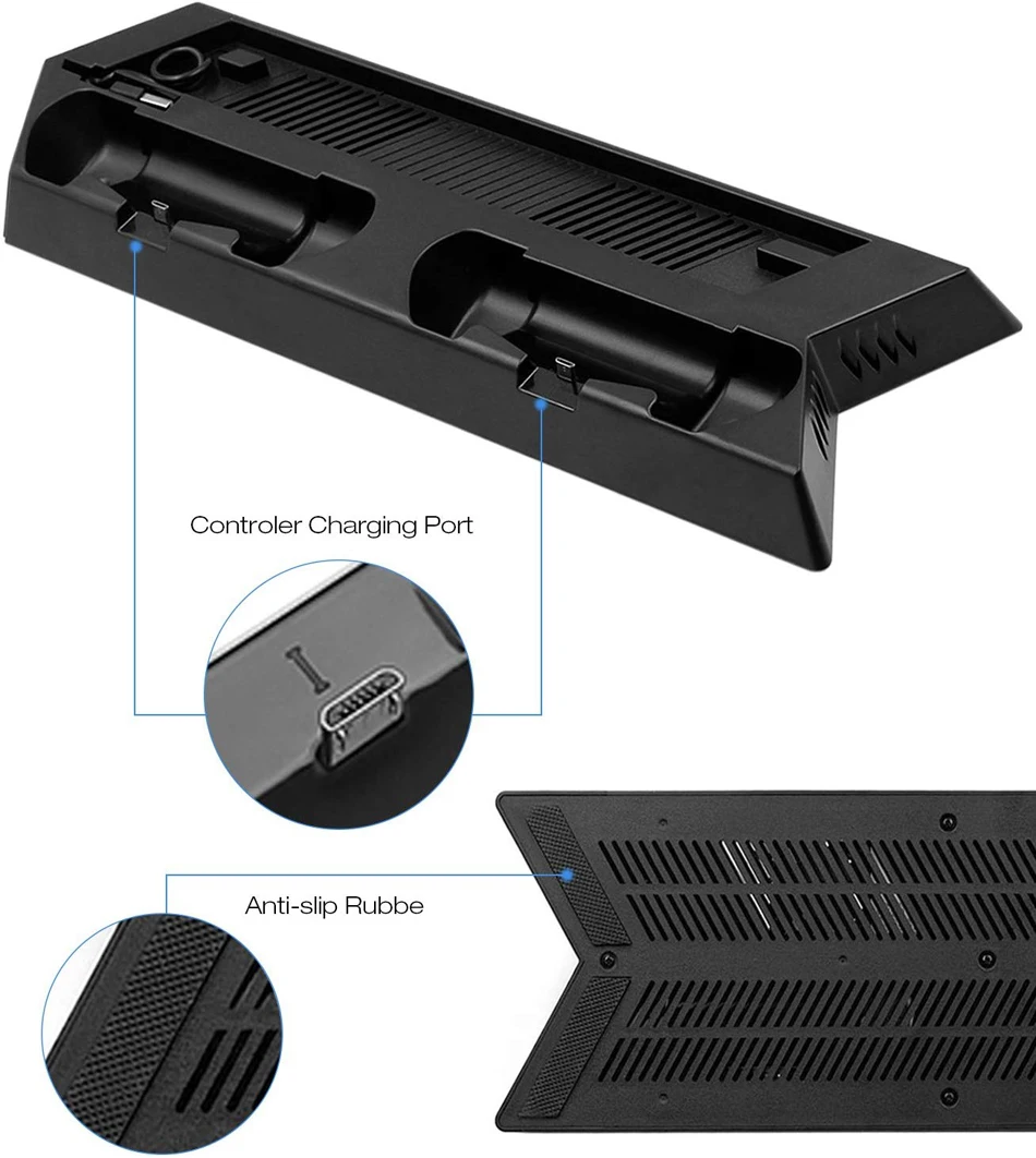 JKING игра консольная стойка для PS4 Slim консоли вертикальная игровая консольная стойка док-станция с двойной зарядная станция дропшиппинг