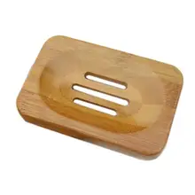 Аксессуары для ванной комнаты натуральный плесени продолговатые Форма мыло шкатулка деревянная мыло блюдо держатель LX4511