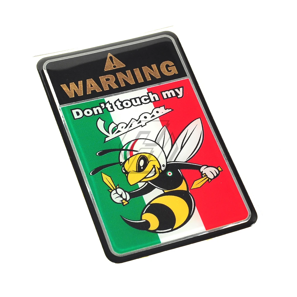 

3D Motorcycle Stickers Don't Touch My Vespa Warning Decals Case for PIAGGIO VESPA GTS GTV LX LXV 125 250 300 Ie Super