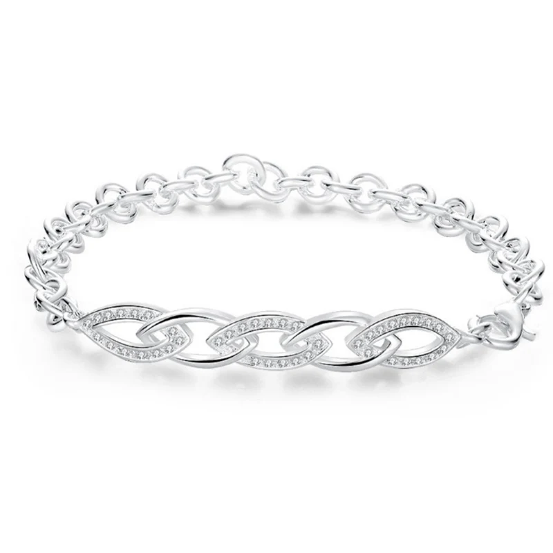 

Titanium steel New arrive fashion silver color bracelet&bangle for woman jewelry can adjust size YF06