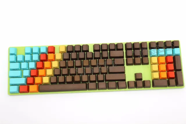 Side printed Top printed Blank 108 Key 1976 Mixed Color OEM Profile Thick PBT Dyed Keycaps For MX Switches Mechanical Keyboard