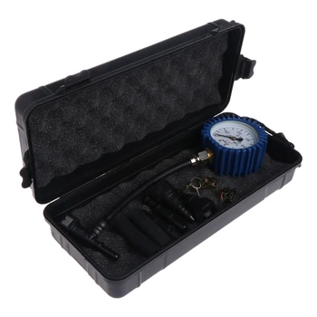 

0-1MPA Motorcycle Car Fuel Pressure Gauge Car Gasoline Pressure Gauge Meter Tester Tool with Storage Box Case